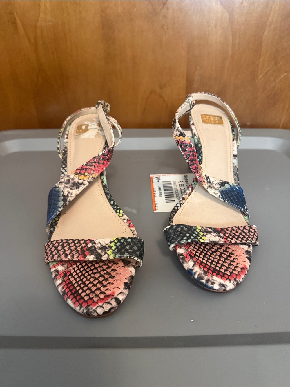Multicolor Snake-Print Strappy Women’s Sandals